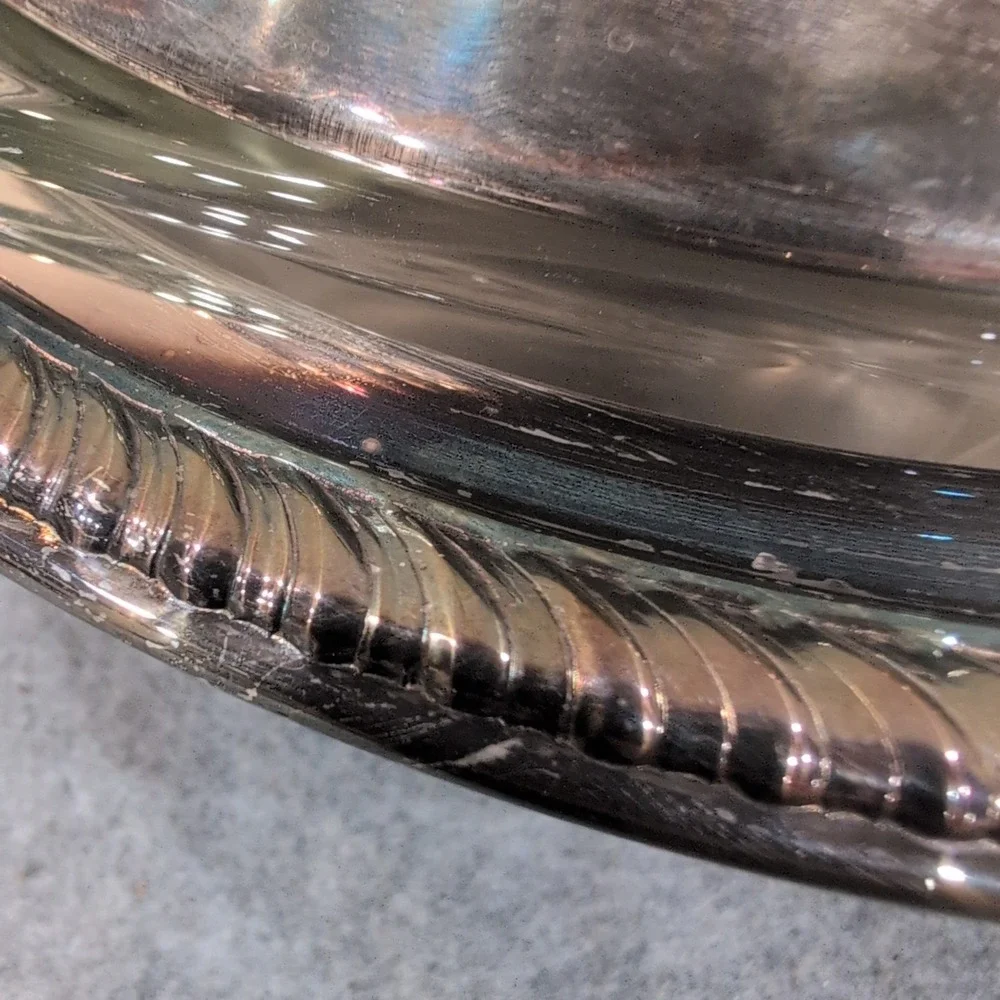 Vintage Silver Plated FB Rogers Bowl w/ Pyrex Casserole‎ Dish w/ Lid